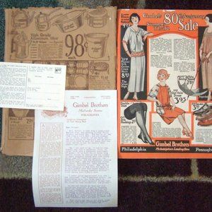 Gimbels CATALOG - SUMMER THRIFT 1922-1923  fashion, homewares, WATCHES, PENS +++